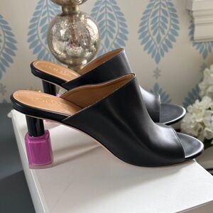 Loewe Black Mules with nail polish bottle heel size 41 (fits like a 40)